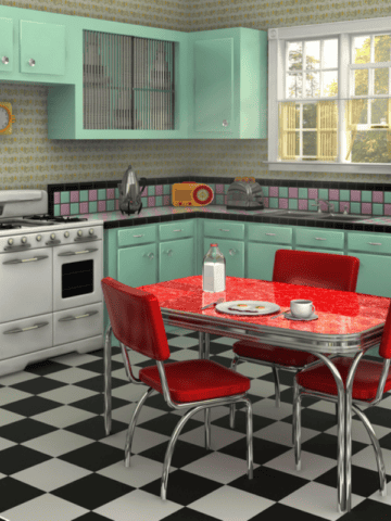 1950s kitchen.