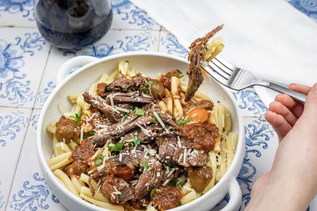 Slow Cooker Italian Pot Roast Pasta Retro Recipe Book
