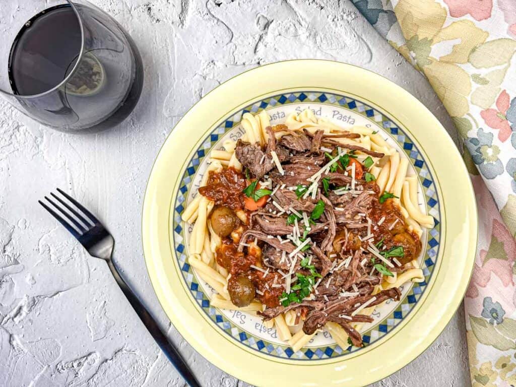 Slow Cooker Italian Pot Roast Pasta Retro Recipe Book