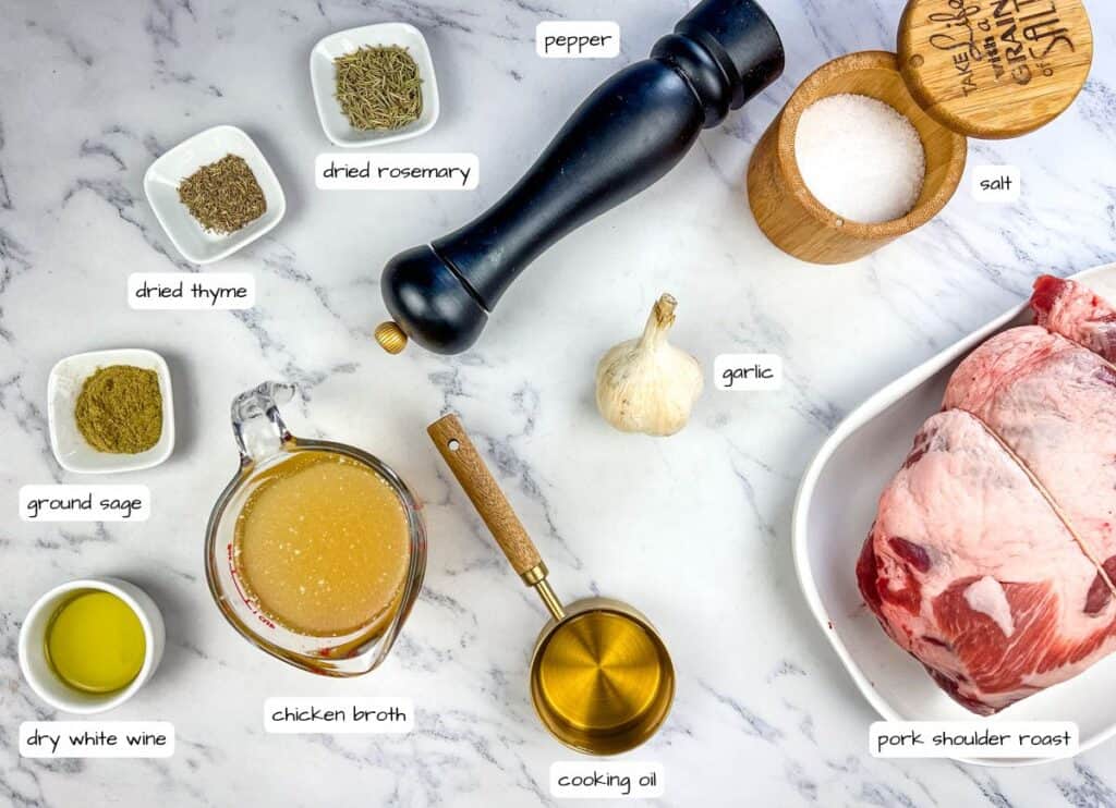 Slow Cooker Herb-Crusted Pork Roast ingredients