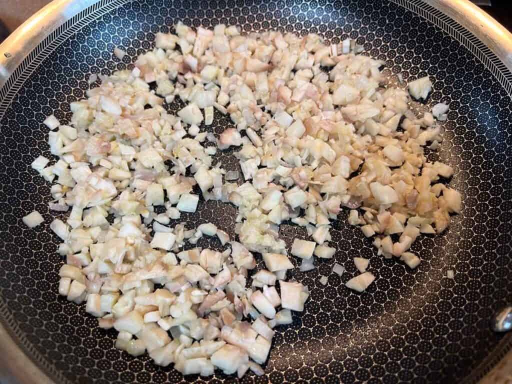 Add the mushrooms stems.