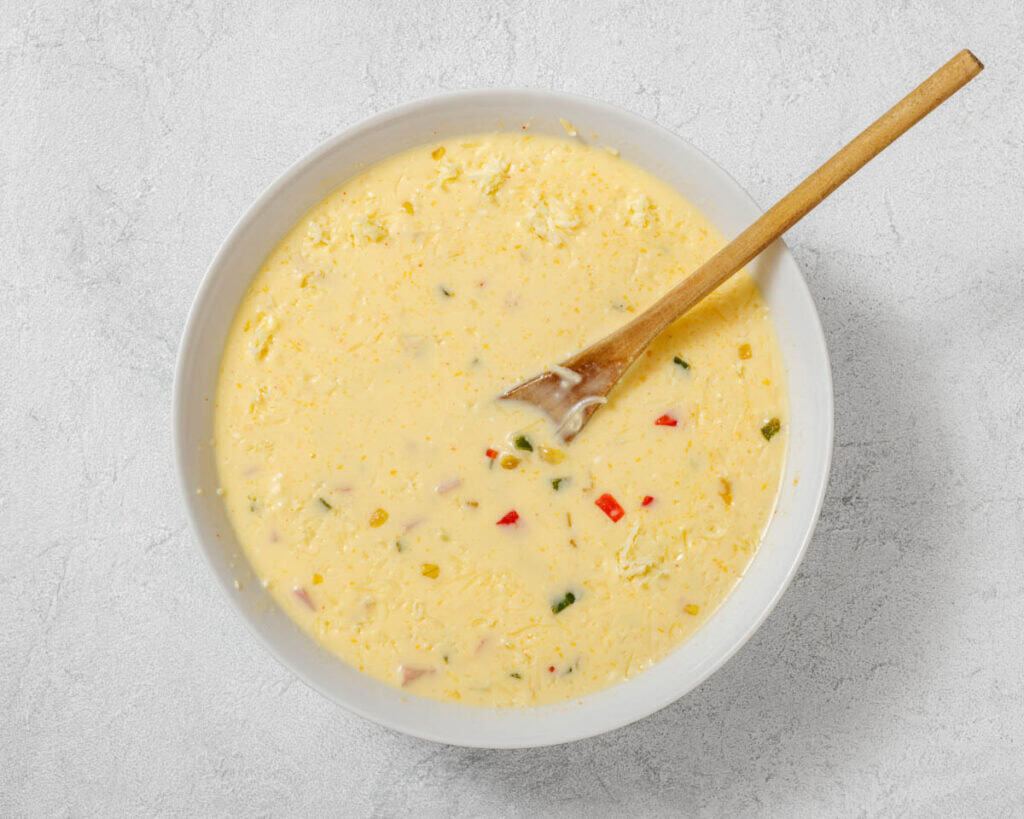 Step in making Baked Western Omelet.